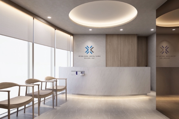 大船みらい歯科の受付の写真